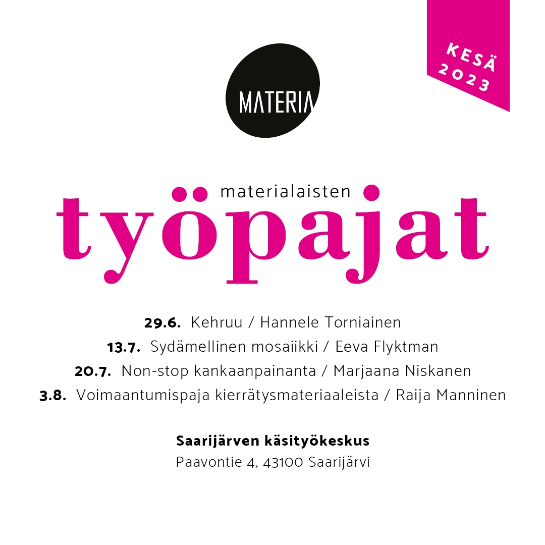 Read more about the article Materialaisten työpajoja